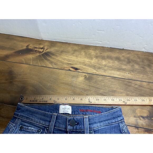 Alice Olivia AO.LA Jeans Size 26 Blue You Look Good Denim Split Ankle - Picture 8 of 10